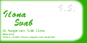 ilona svab business card